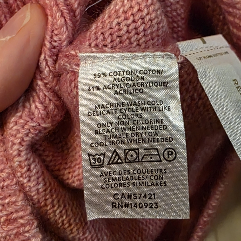 LOFT Pink Turtleneck Sweater - Picture 4 of 4
